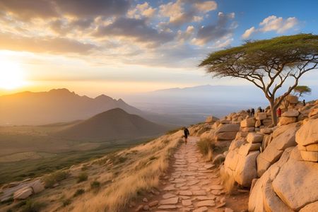 Golden Mountain Trail — 400-piece jigsaw puzzle