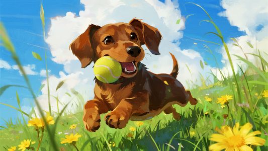 Joyful Puppy Play — 300-piece jigsaw puzzle