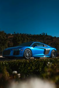 Sleek Blue Sports Car — 200-piece jigsaw puzzle