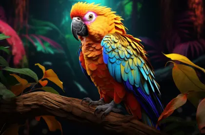 Vibrant Jungle Parrot — 300-piece jigsaw puzzle