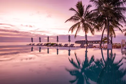 Tropical Pool Serenity — 300-piece jigsaw puzzle