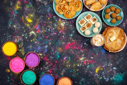 Colorful Holi Feast — 150-piece jigsaw puzzle