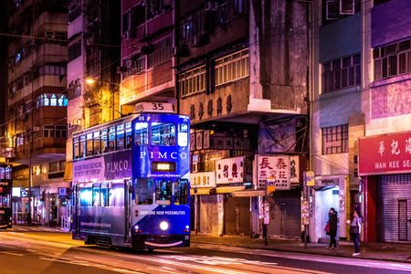 Night Tram Journey — 200-piece jigsaw puzzle