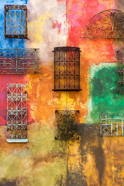 Vibrant Iron Grilles — 150-piece jigsaw puzzle