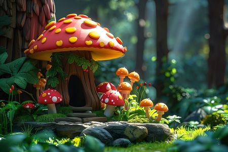 Magical Mushroom Dwelling — 100-piece jigsaw puzzle