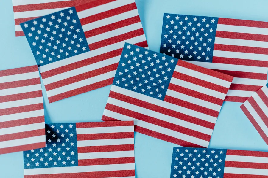 Amerikanske flaggenmønstre — puslespil med 200 brikker