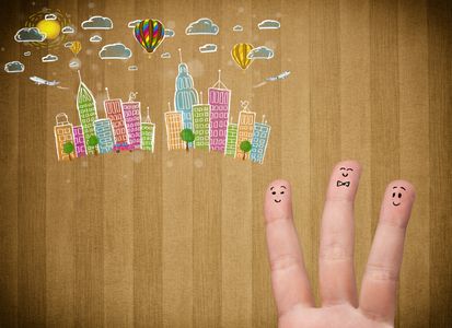 Fingers in Fantasy City — 200-piece jigsaw puzzle