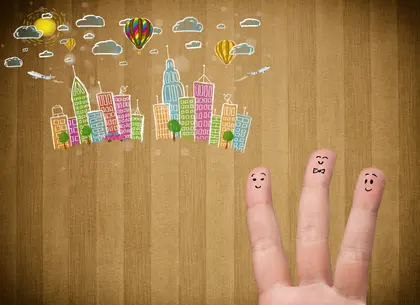 Fingers in Fantasy City — 200-piece jigsaw puzzle