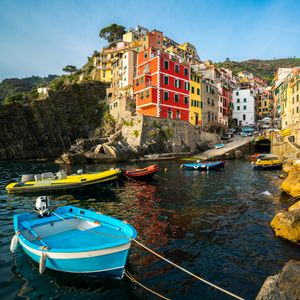 Colorful Cliffside Village — 64-piece jigsaw puzzle